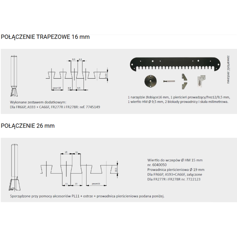 PL11 Szablon do frezowania połączeń 360mm, grubość obrabianej płyty 10-30mm, 6,2kg VIRUTEX
