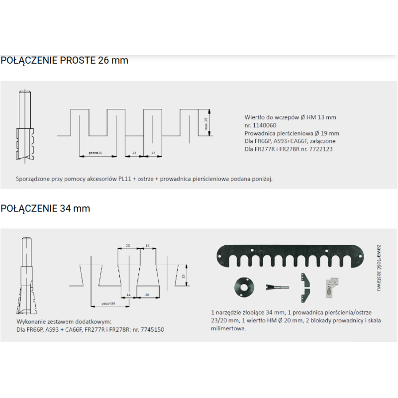 PL11 Szablon do frezowania połączeń 360mm, grubość obrabianej płyty 10-30mm, 6,2kg VIRUTEX