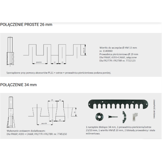 PL11 Szablon do frezowania połączeń 360mm, grubość obrabianej płyty 10-30mm, 6,2kg VIRUTEX
