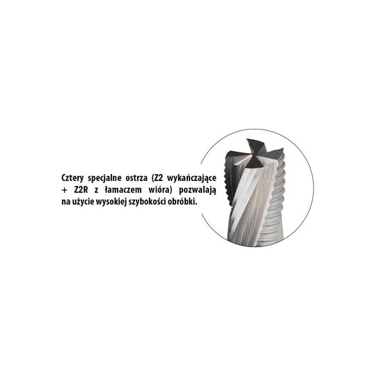 Frez spiralny zgrubno-wykańczający -pozytyw