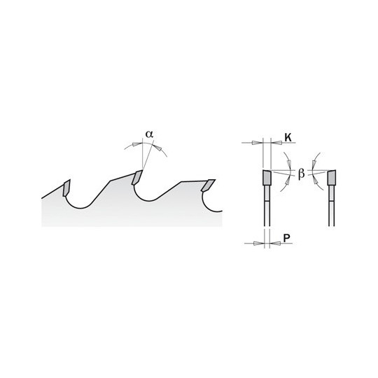 277.024.12V Piła tarcza do wielopił o grubym zębie CMT