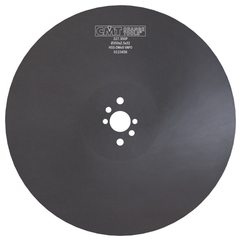 227.350P Piła tarcza HSS (nieostrzona) D350 F32 K2,5 Powłoka VAPO PH: 2/8/45 + 2/9/50 + 2/11/63 CMT