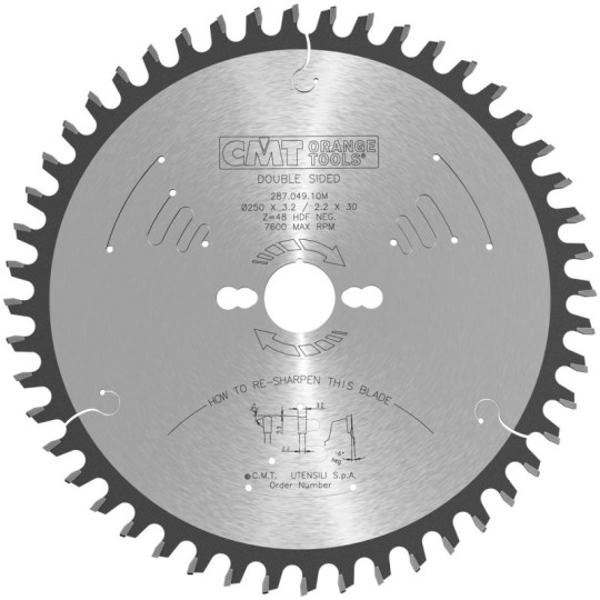 287.049.10M Piła tarcza do materiał&oacute;w dwustronnie laminowanych CMT