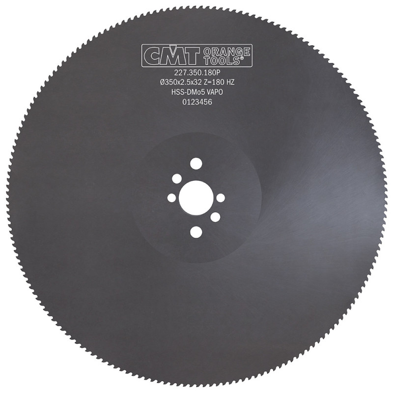 227.350.180P Piła tarcza HSS D350 F32 Z180 K2,5 HZ T6 Powłoka VAPO PH: 2/8/45 + 2/9/50 + 2/11/63 CMT