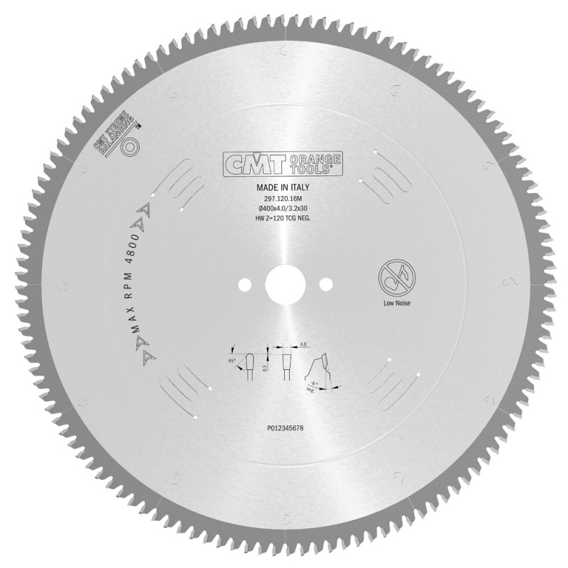 297.120.16M Piła tarcza do materiałów nieżelaznych oraz płyt laminowanych CMT
