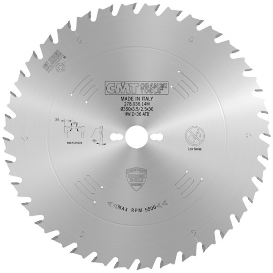 278.036.14M Piła tarcza do wielopił z ogranicznikiem posuwu CMT