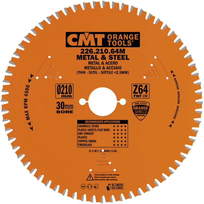 226.210.64M Piła tarcza HM 210x30x2,2/1,8 Z-648°FWF CMT