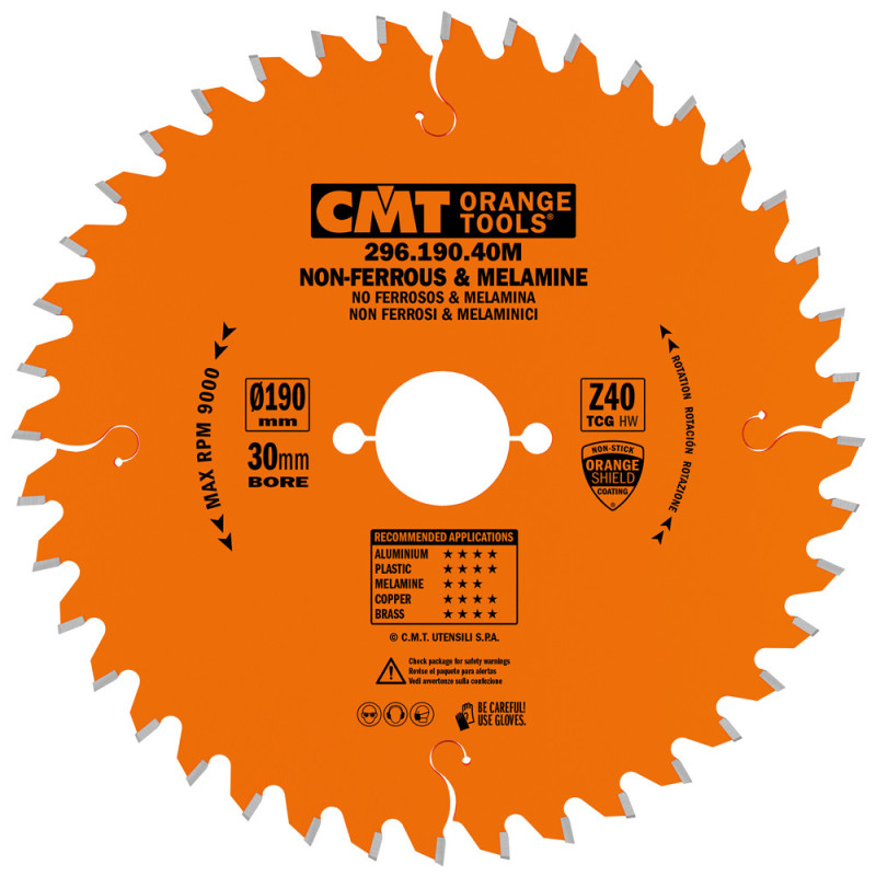 296.190.40M Piła tarcza do materiał&oacute;w nieżelaznych oraz płyt laminowanych CMT