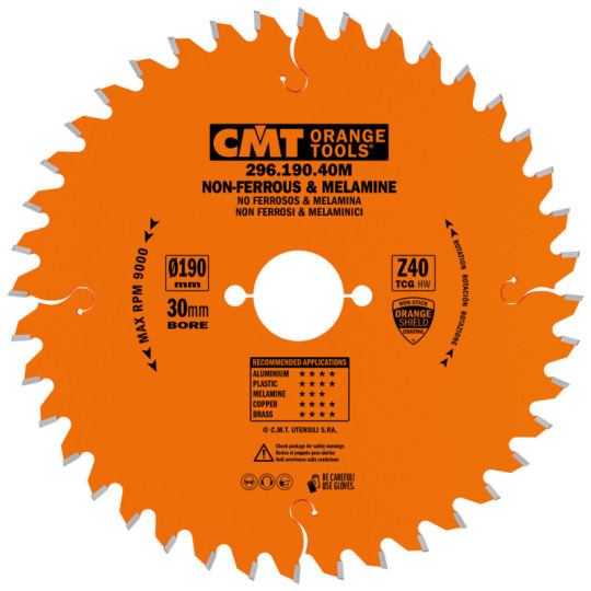 296.190.40M Piła tarcza do materiał&oacute;w nieżelaznych oraz płyt laminowanych CMT