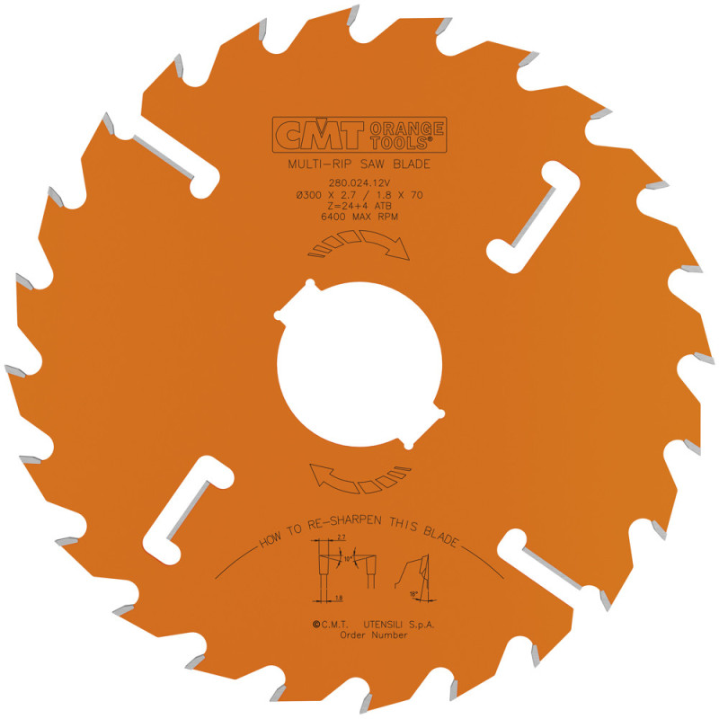 280.024.12V Piła tarcza do wielopił o cienkim zębie CMT