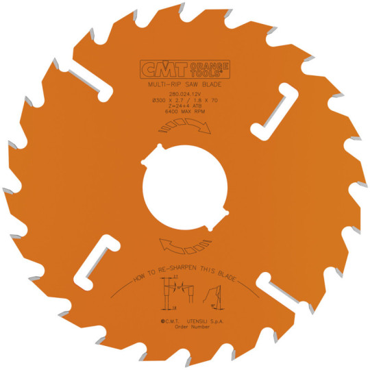 280.024.12V Piła tarcza do wielopił o cienkim zębie CMT
