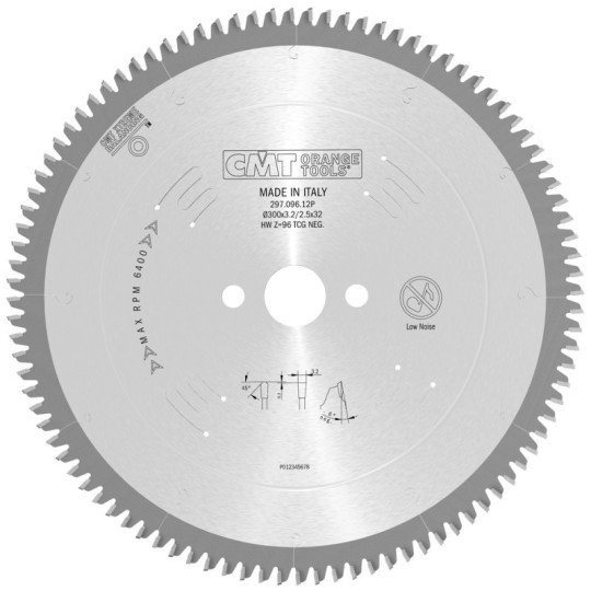 297.096.12P Piła tarcza do materiał&oacute;w nieżelaznych oraz płyt laminowanych CMT
