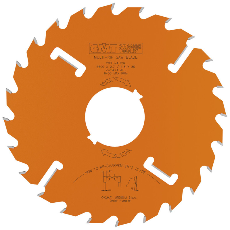 280.024.12W Piła tarcza do wielopił o cienkim zębie CMT