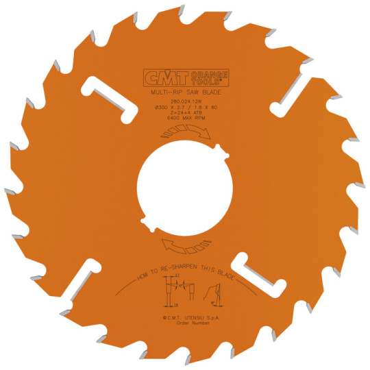 280.024.12W Piła tarcza do wielopił o cienkim zębie CMT