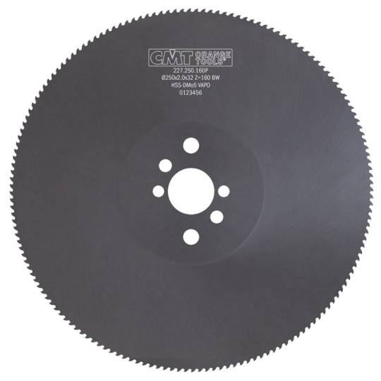 227.250.160P Piła tarcza HSS D250 F32 Z160 K2,0 BW T5 Powłoka VAPO PH: 2/8/45 + 2/9/50 + 2/11/63 CMT