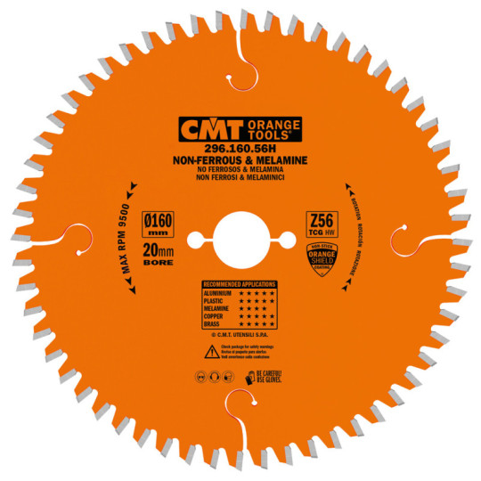 296.160.56H Piła tarcza do materiałów nieżelaznych oraz płyt laminowanych CMT