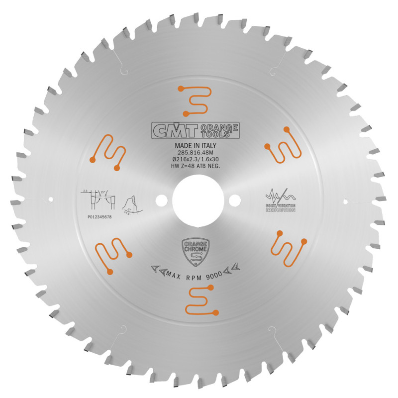 285.816.48M Piła tarcza chromowana wyciszona HM D216 F30 Z48 K2,3/1,6 2/7/42 CHROME CMT