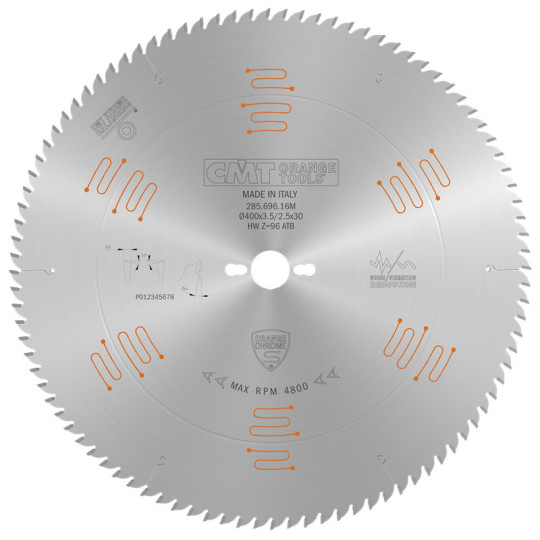 285.696.16M Piła tarcza HM D-400 F-30 Z-96 K-3,5/2,5COMBI3 CHROME CMT