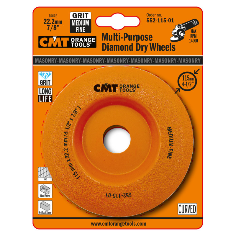 552-115-01 Piła tarcza DIA średnioziar. D115 F22,2 CMT