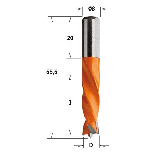 Wiertło nieprzelotowe krótkie Wiertło nieprzelotowe krótkie