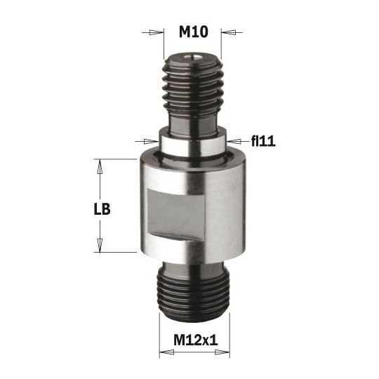 Adapter z długim trzpieniem