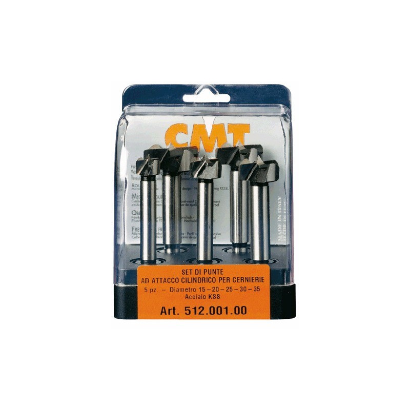 Zestaw 5 wierteł puszkowych z cylindrycznym uchwytem
