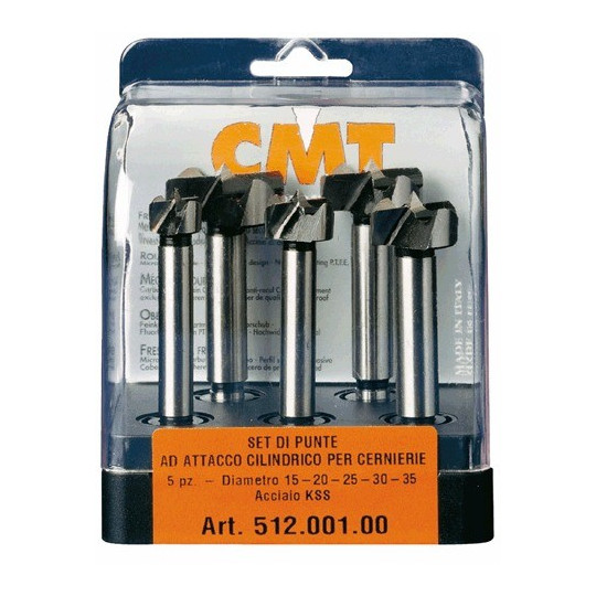 Zestaw 5 wierteł puszkowych z cylindrycznym uchwytem