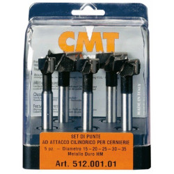 Zestaw 5 wierteł puszkowych z cylindrycznym uchwytem