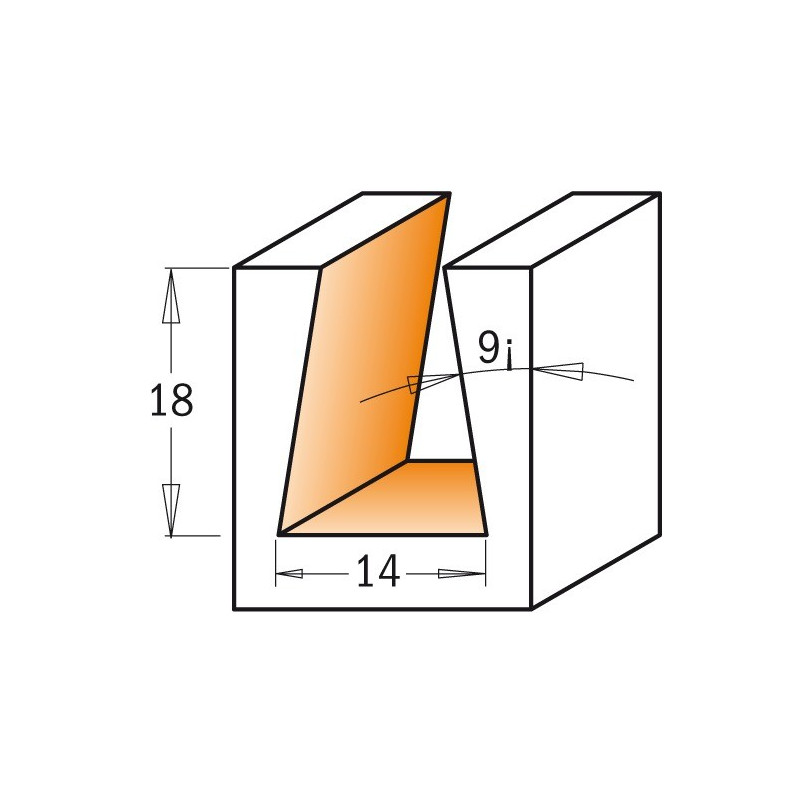 Frez do połączeń na „jaskółczy ogon” 9 stopni Frez do połączeń na „jaskółczy ogon” 9 stopni