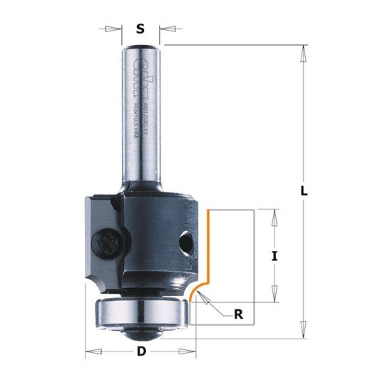 Frez zaokrąglający na wymienne płytki
