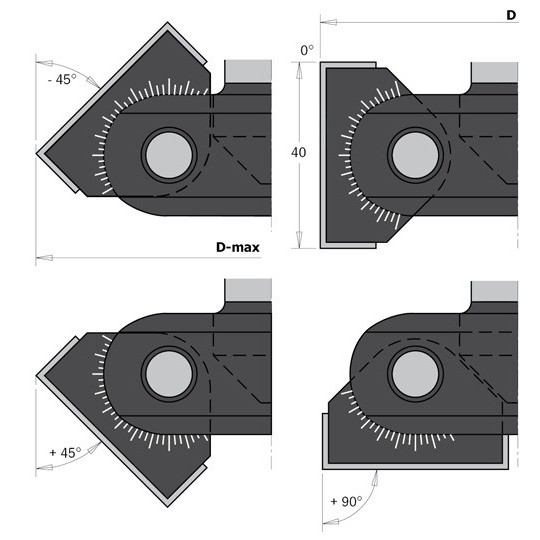 Głowica regulowana fazująca CNC Głowica regulowana fazująca CNC