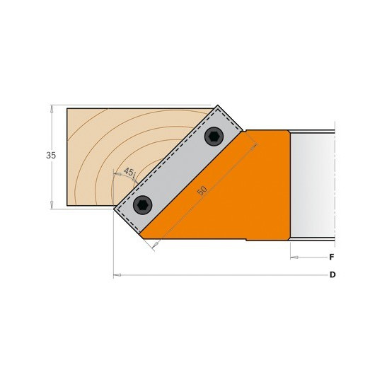 Głowica do skos&oacute;w 45 stopni