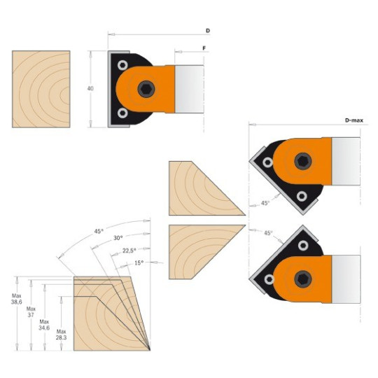 Głowica do skos&oacute;w regulowana