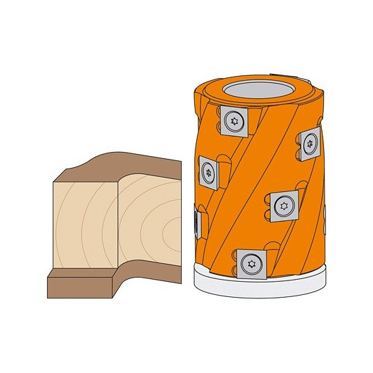 Głowica spiralna na płytki wymienne