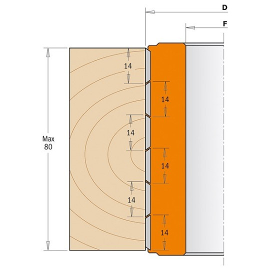 Głowica spiralna na płytki wymienne
