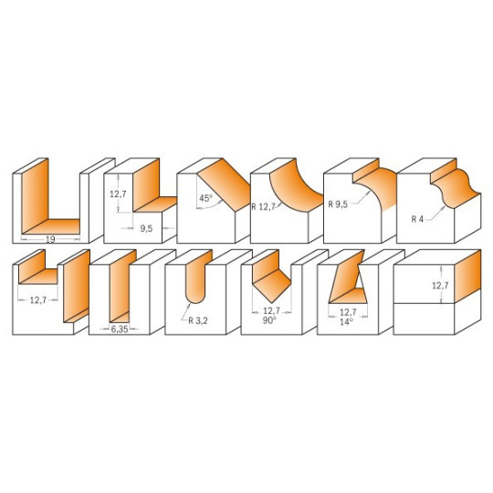 Zestaw 12 frez&oacute;w