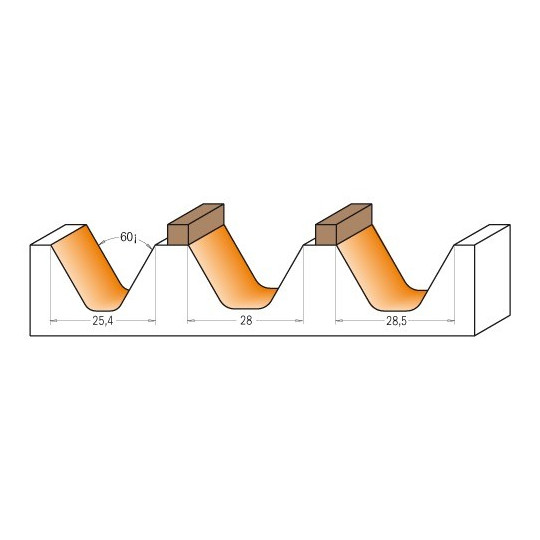 Frez literujący 60 stopni