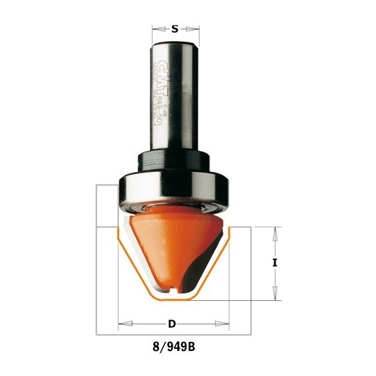 Frez literujący 60 stopni z łożyskiem