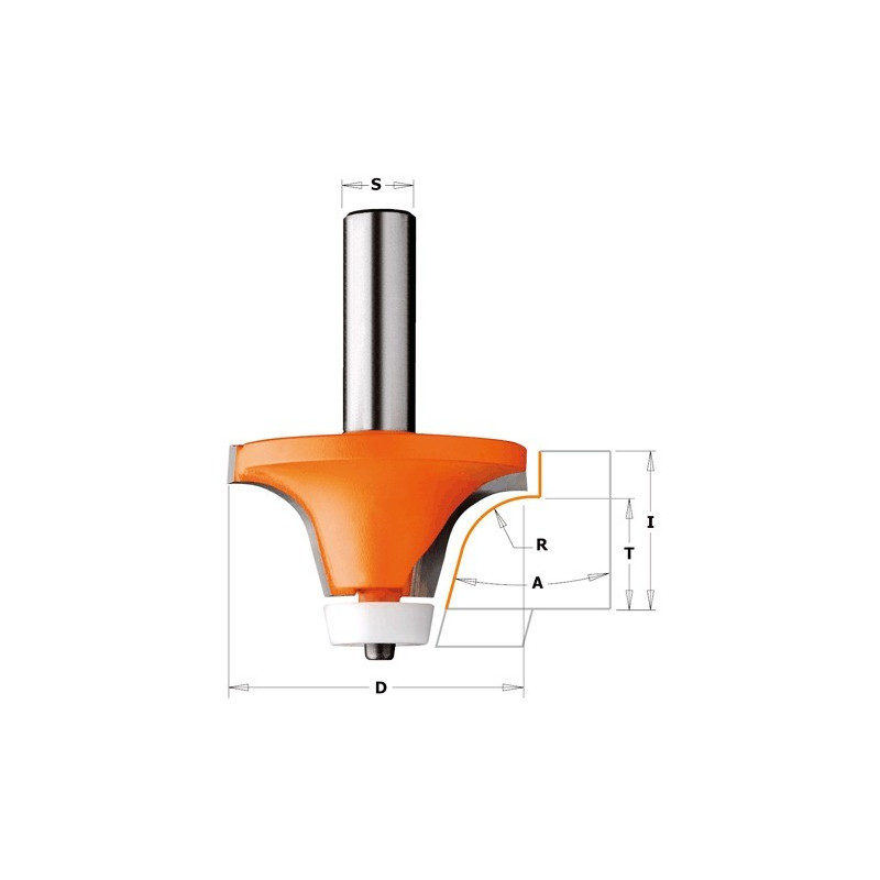 Frez zaokrąglająco-trymujący do twardych materiałów Frez zaokrąglająco-trymujący do twardych materiałów