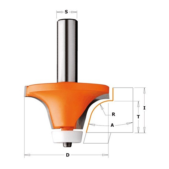 Frez zaokrąglająco- trymujący do twardych materiałów Frez zaokrąglająco- trymujący do twardych materiałów