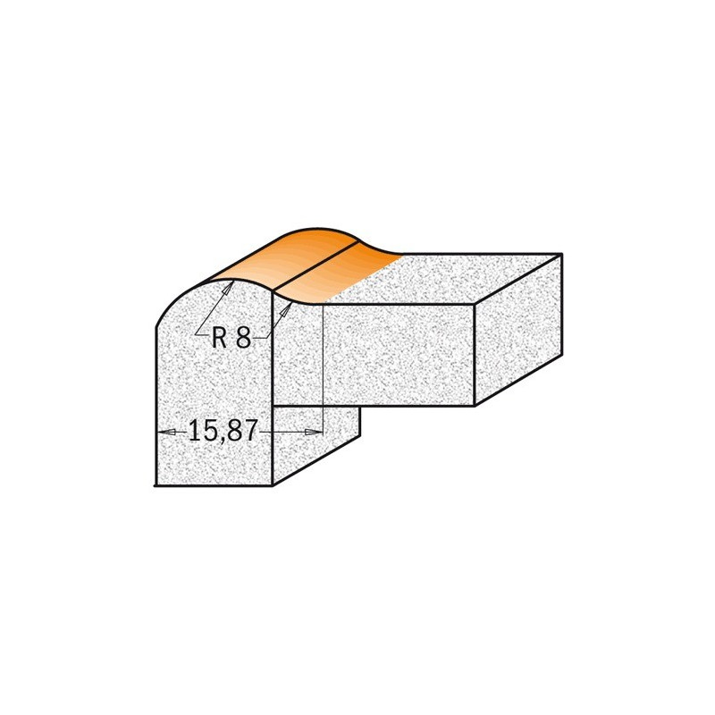 Frez zaokrąglająco- trymujący do twardych materiałów Frez zaokrąglająco- trymujący do twardych materiałów