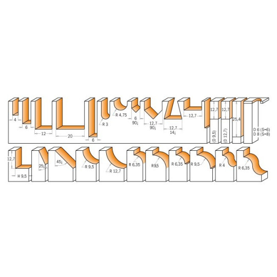 Zestaw 26 frez&oacute;w