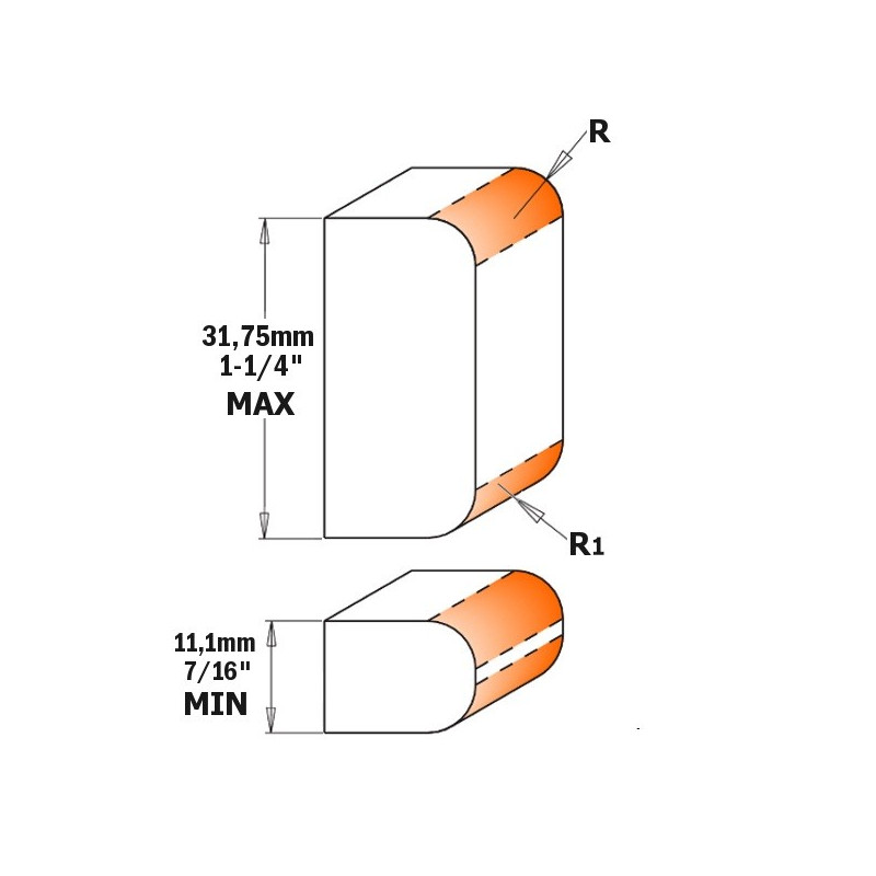 Frez regulowany do zaokrąglania