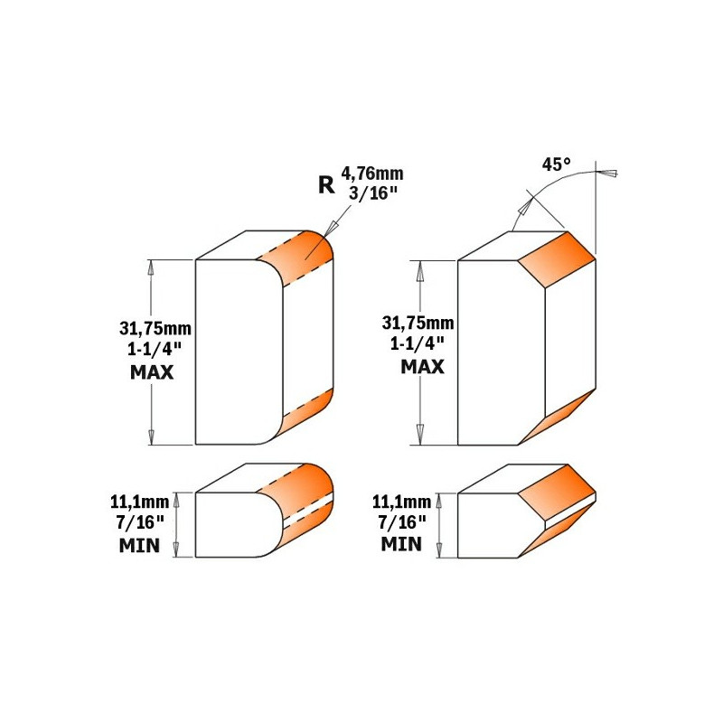 Frez regulowany do zaokrąglania i fazowania