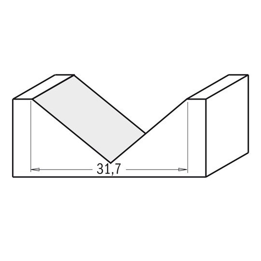 Frez bruzdujące 90 stopni z dolnym łożyskiem