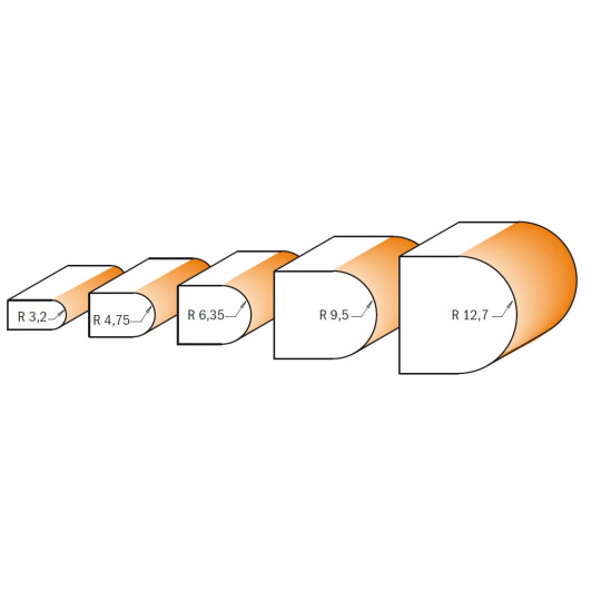 Frez zaokrąglający typu p&oacute;łwałek
