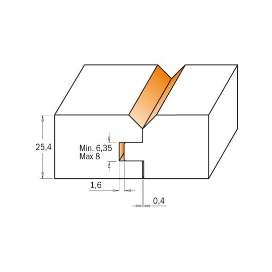 Zestaw frez&oacute;w do łączenia na pi&oacute;ro i wpust typu V