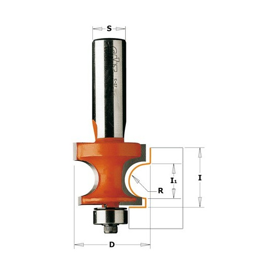 Frez zaokrąglający typu p&oacute;łwałek