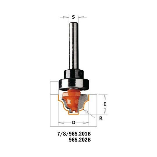 Frez dekoracyjny z łożyskiem