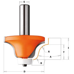 Frez zaokrąglająco-trymujący esownica do twardych materiałów